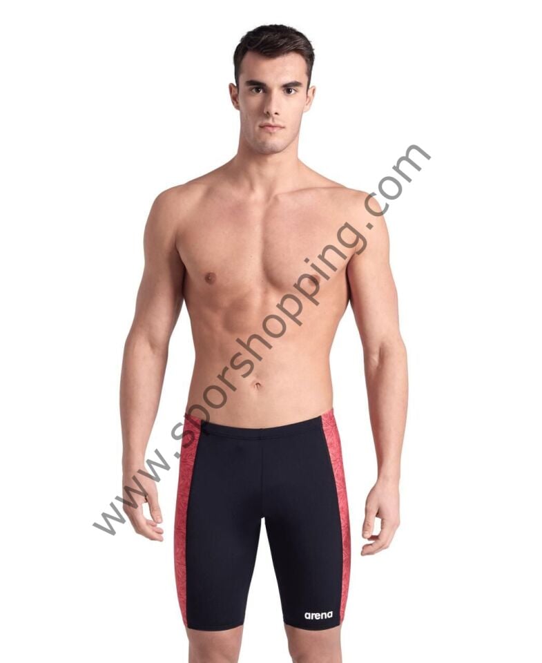 Arena Abstract Tiles Erkek Yüzücü Mayosu – Siyah/Kırmızı 007601440