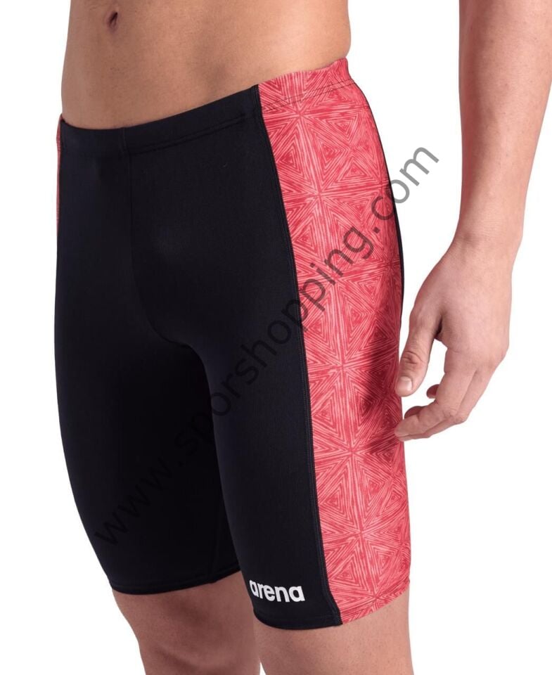 Arena Abstract Tiles Erkek Yüzücü Mayosu – Siyah/Kırmızı 007601440