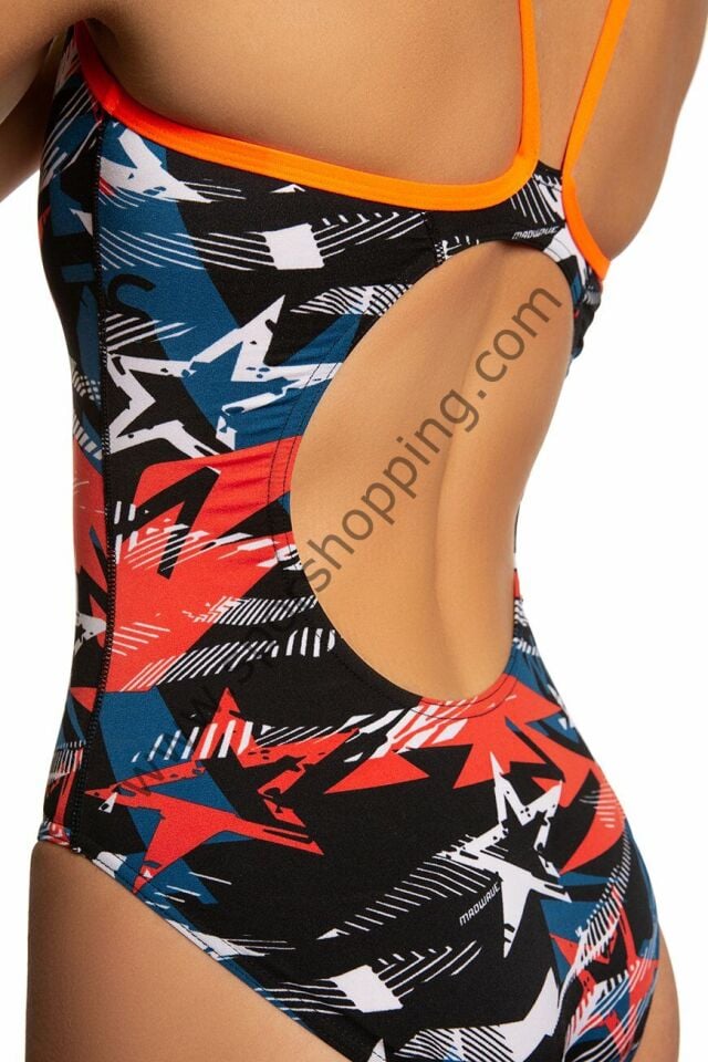 Mad Wave Kadın Mayo Star Splash – Renkli Yıldız Desenli Tek Parça Spor Mayo