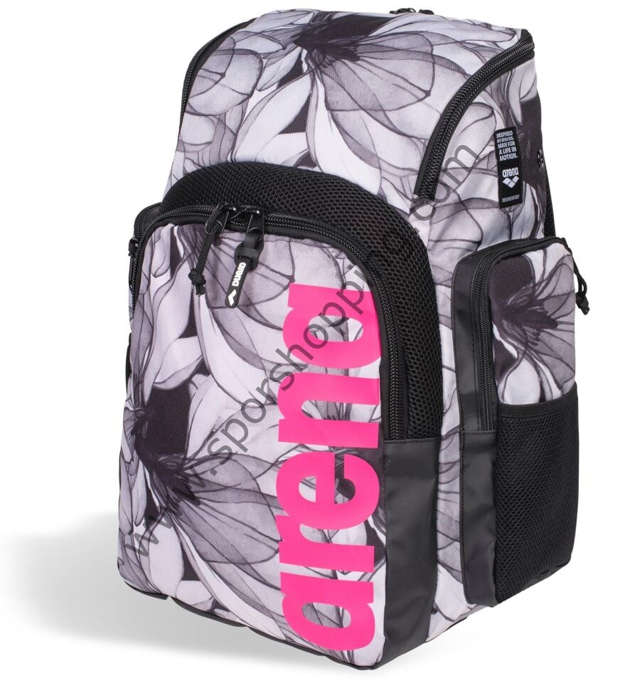 Arena Spiky III Backpack 35L Yüzücü Sırt Çantası – Floral Desenli (Pembe Logo) 006273128