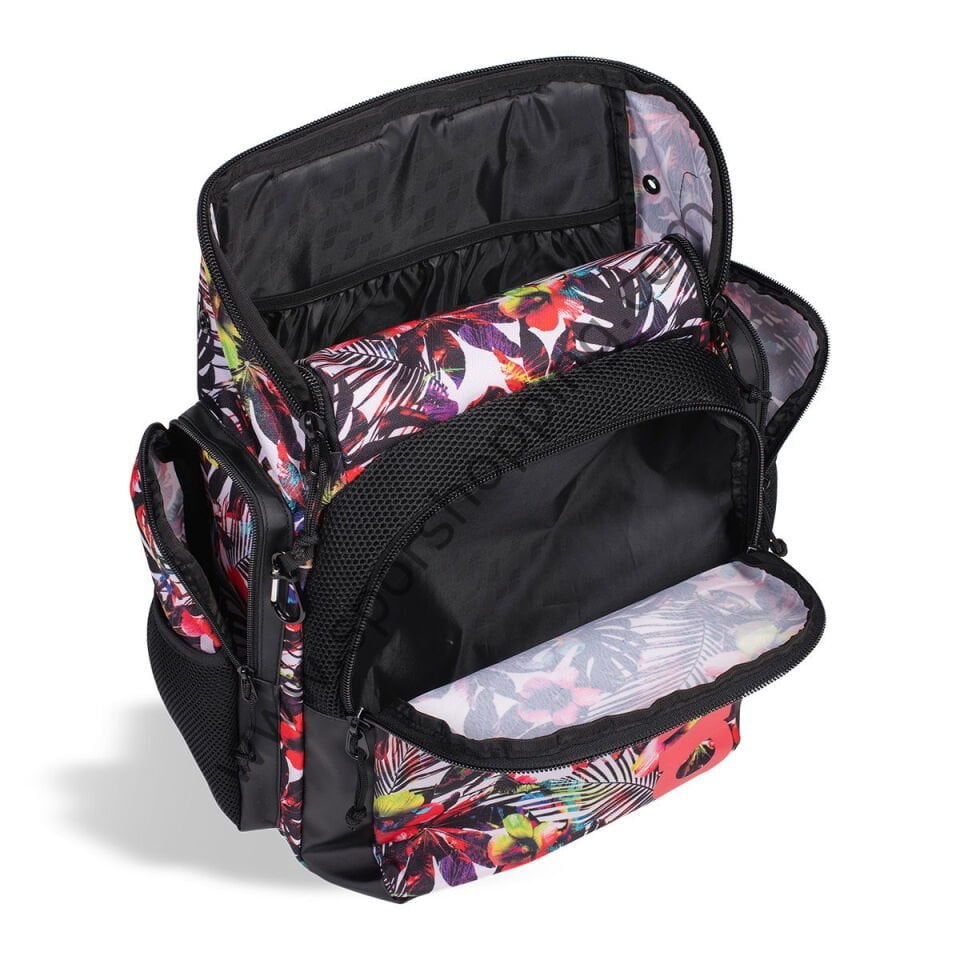 Arena Spiky III Backpack 35L Yüzücü Sırt Çantası – Çiçek Desenli (Pembe Logo) 006273129