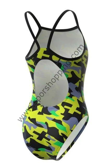 Mad Wave Kız Çocuk Nera Tek Parça Mayo – Sarı Kamuflaj