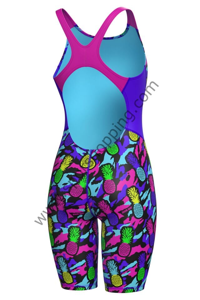 Mad Wave Kadın Yarış Mayosu – Crossback Pineapple Print