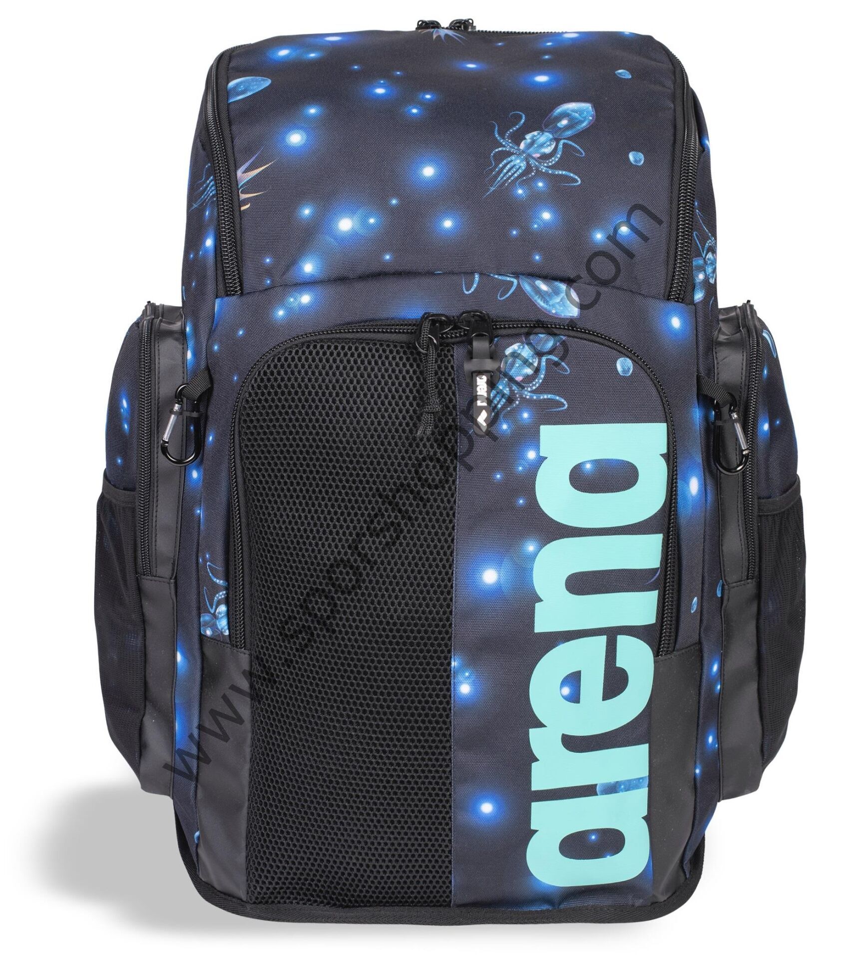 Arena Spiky III Backpack 45L Yüzücü Sırt Çantası Mavi (Blue Octopus Deseni)
