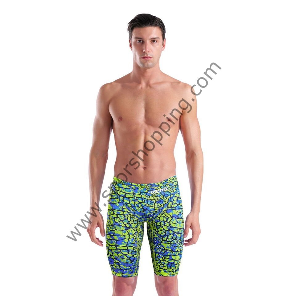 Arena Powerskin ST Next Limited Edition Erkek Yarış Mayosu – Yeşil Mavi Desenli 006351205