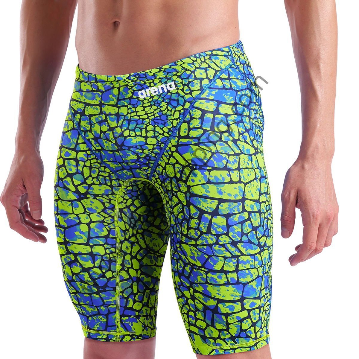 Arena Powerskin ST Next Limited Edition Erkek Yarış Mayosu – Yeşil Mavi Desenli 006351205