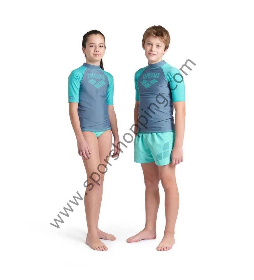 Arena  Rash Vest L/S Graphic UNİSEKS Çocuk Yüzücü Tişörtü 006295580