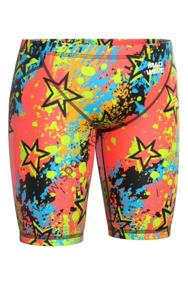 Mad Wave Erkek Yarış Jammer Mayo – Revolt Star | FINA Onaylı, Renkli ve Kompresyonlu Tasarım