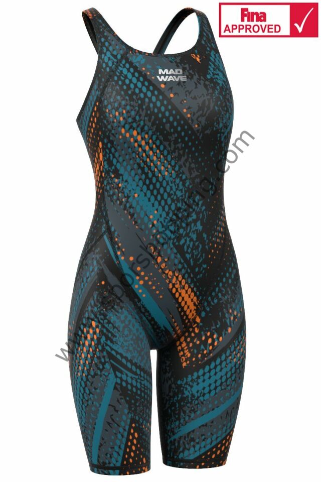 Mad Wave Kadın Yarış Mayosu – Revolution S6 Grey | FINA Onaylı, Kompresyonlu Performans Mayosu