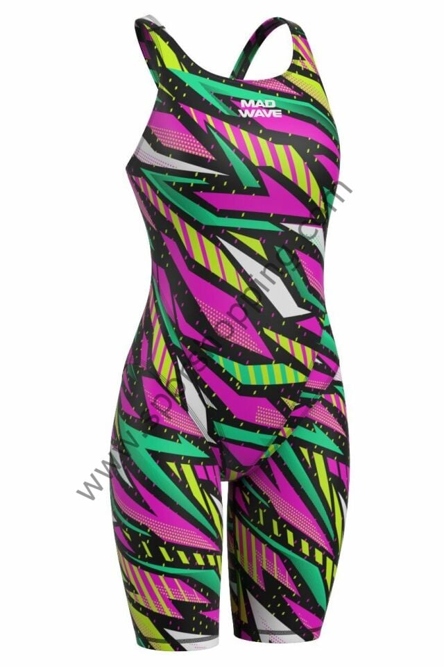Mad Wave Kadın Yarış Mayosu – Open Back Bodyshell S9 | FINA Onaylı, Renkli Performans Serisi