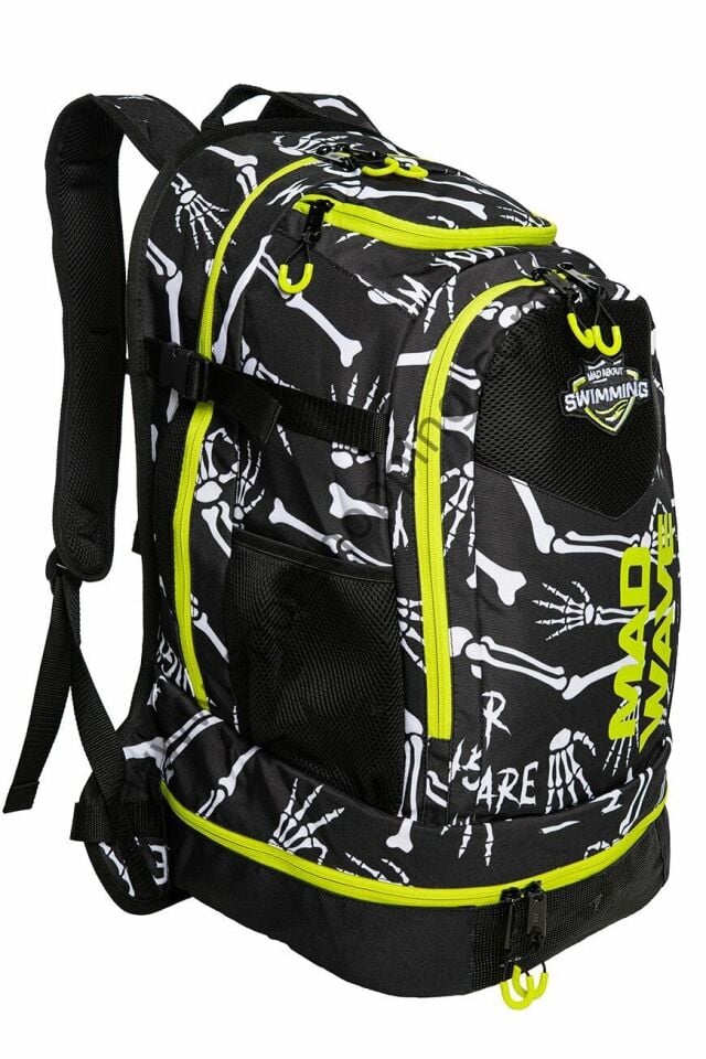 Mad Wave Lane 45L Sırt Çantası – İskelet Desenli, Yüzücülere Özel
