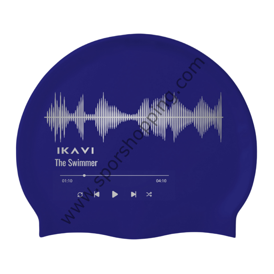 Müzik Baskılı “The Swimmer” Silikon Deniz ve Havuz Bonesi
