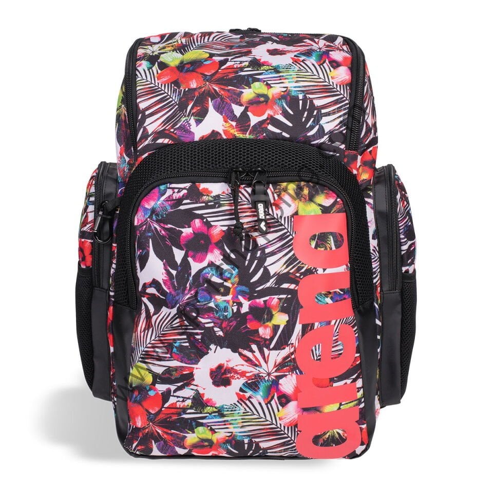 Arena Spiky III Backpack 35L Yüzücü Sırt Çantası – Çiçek Desenli (Pembe Logo) 006273129
