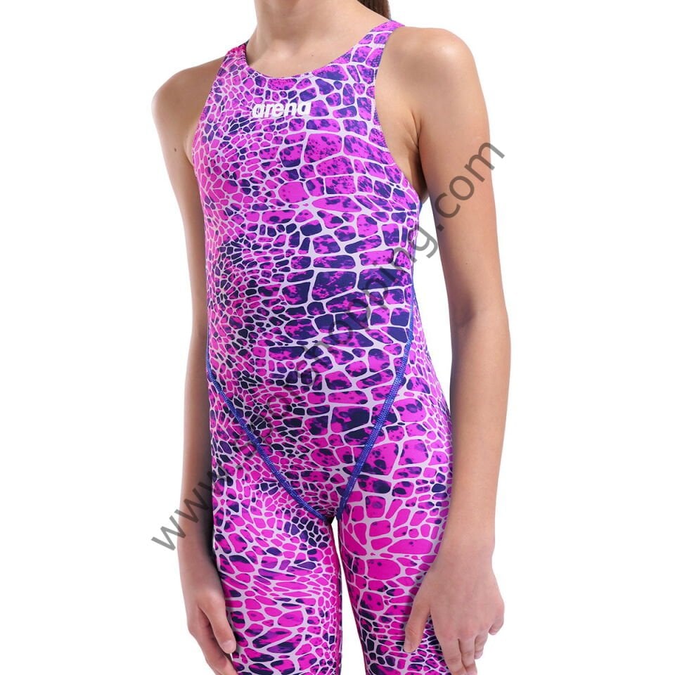 Arena Powerskin ST Next Limited Edition Kız çocuk Yarış Mayosu – Mor Desenli 006350206